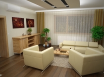 Vizualizace obývacího pokoje